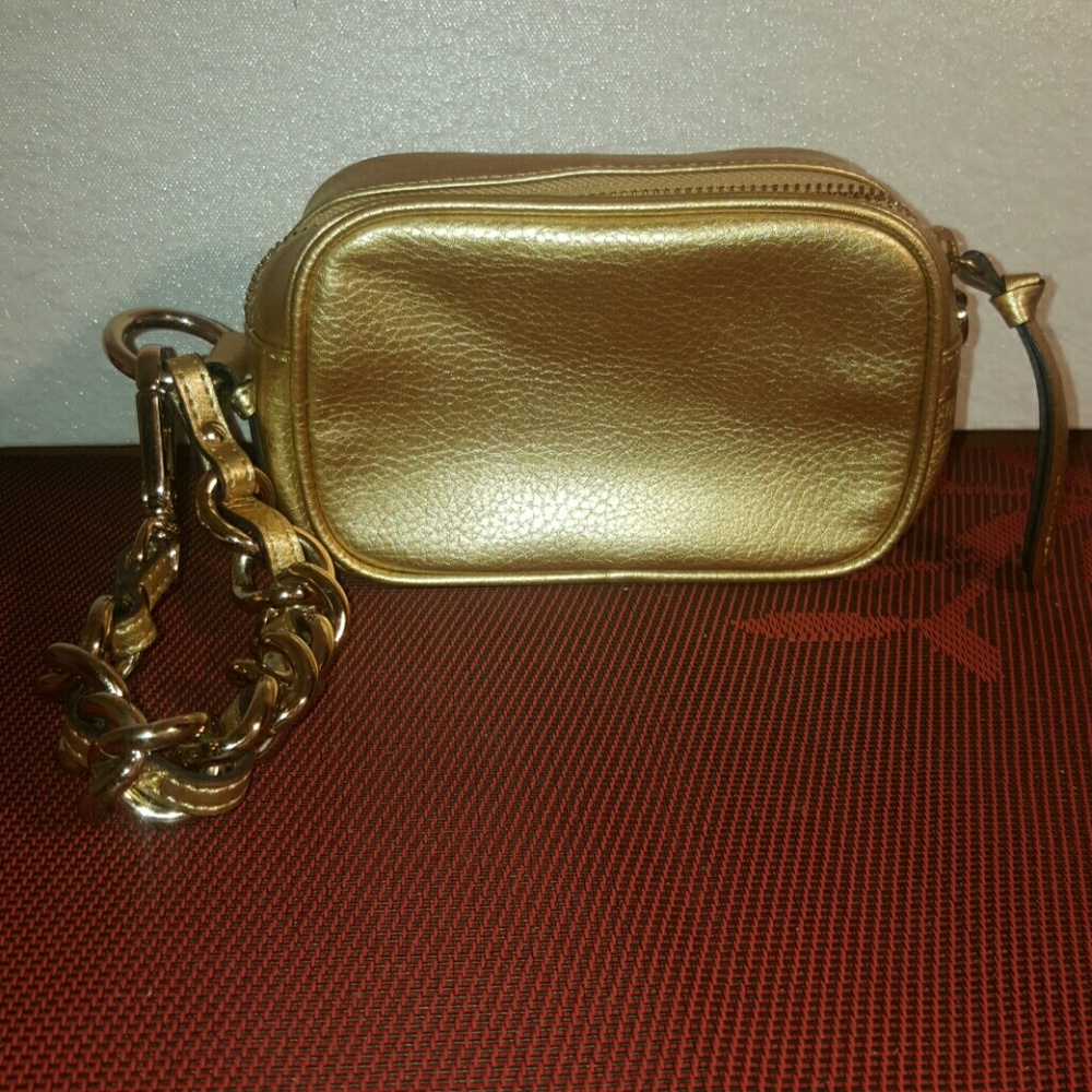 Ann Taylor Gold Wristlet Coin Purse